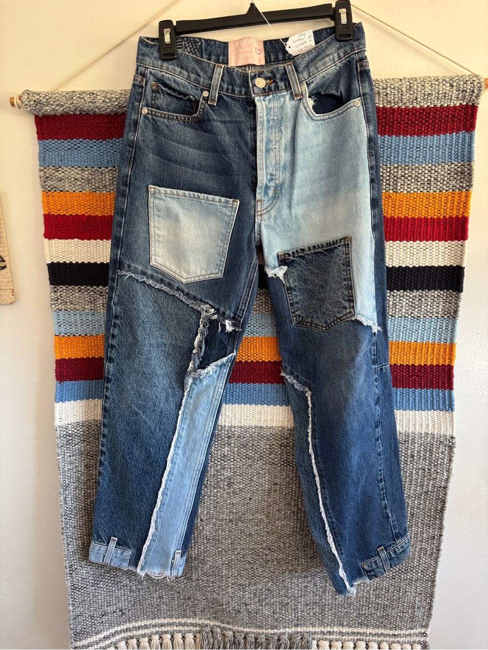 REVICE Two-Tone Patchwork Blue Women”s Jeans